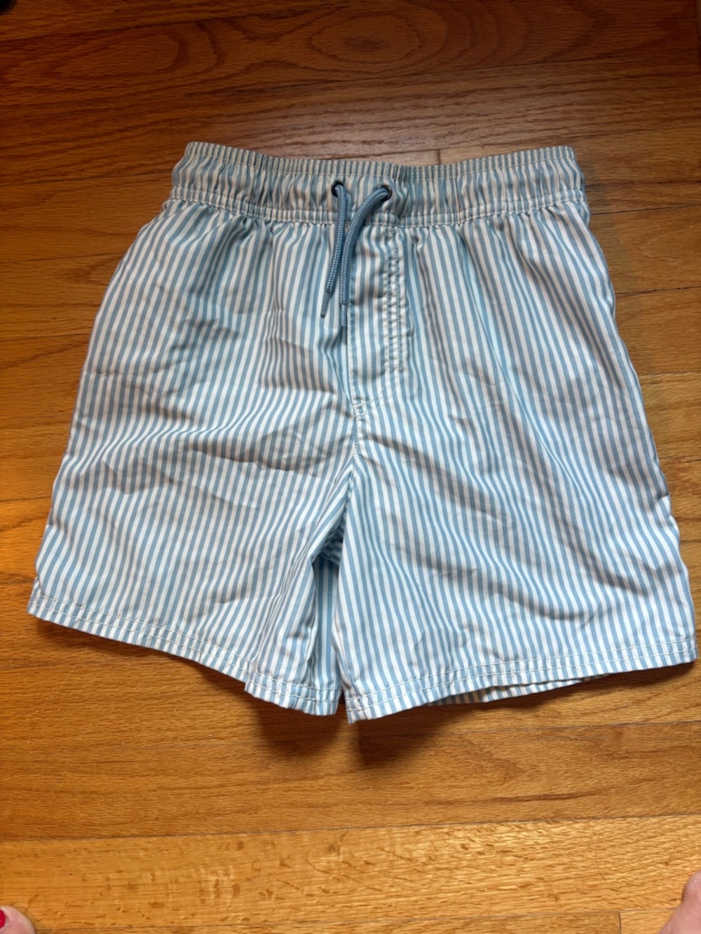 Carter's Blue and White Striped Kids Swim Trunks